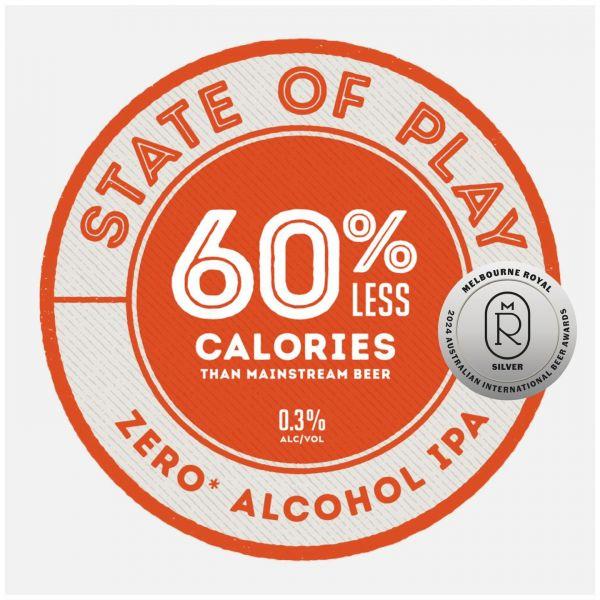 State of Play is award-winning, wholesale, zero-alcohol beer with low sugar and just 59 calories per can.