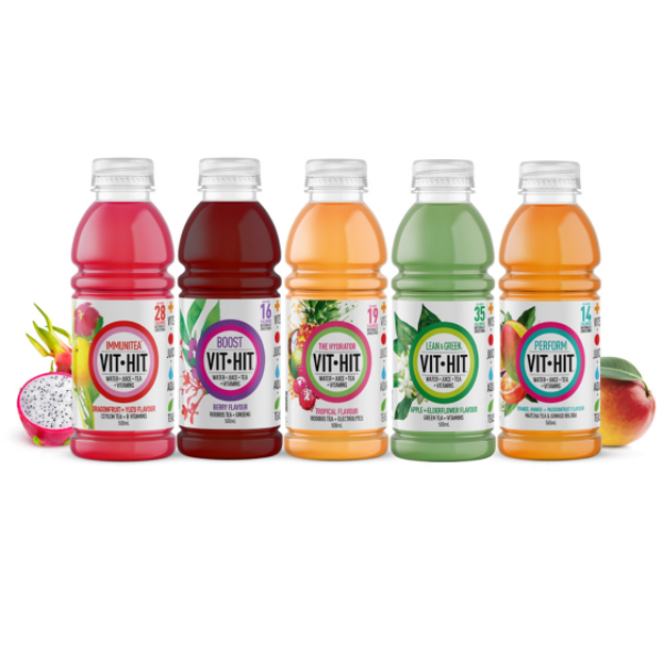 VITHIT is an all-natural, low-calorie, low-sugar vitamin drink, a wholesale beverage available in 5 fruity flavours.