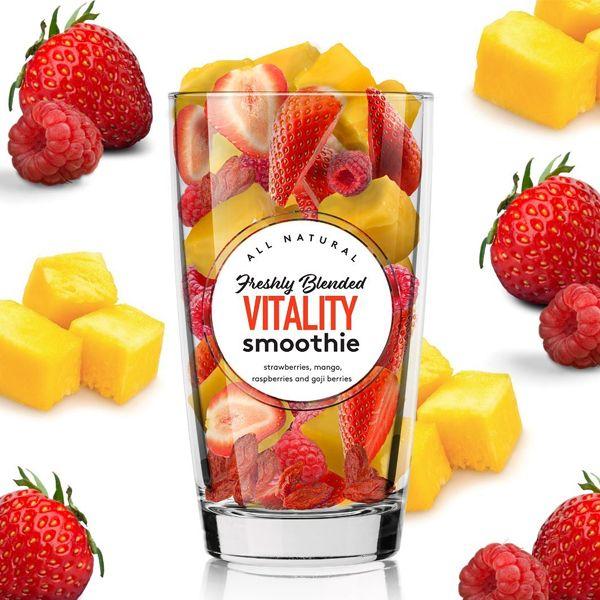 All Natural, Real Frozen Fruit Smoothies for Café and Foodservice businesses. Gluten free, Vegan, No added sugar, Whole fruit pieces, All natural, no nasties.