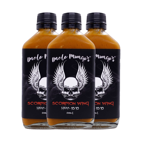 Uncle Mungo's wholesale hot chilli sauces start at 3/10 and ramp up to an unrateable heat level!