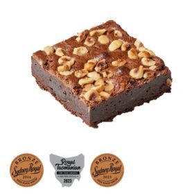 Luxury Brazen Brownies Christmas gift box with assorted individually wrapped brownies, presented in