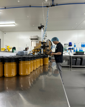 Healthy Food Crew contract manufacturing showcasing custom-made pet treat spread and grain-free mues