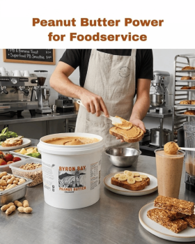 Byron Bay Peanut Butter distributor opportunity featuring Australian-made peanut butter, satay sauce