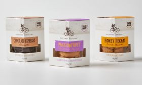 The Gourmet Merchant wholesale biscotti range including almond, chocolate hazelnut and cranberry pis