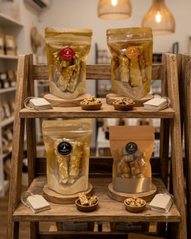 Byron Bay Peanut Butter wholesale range featuring Australian peanut butter, satay sauces and handcra