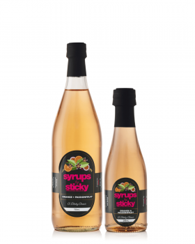 Sticky flavoured syrups range including native botanical syrups and classic flavours, Australian-mad