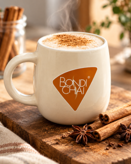 Bondi Chai Cinnamon, Ginger N Spice and Vanilla Honey chai latte powders with single-serve sachets,