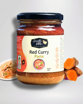 Six Aromatic Kitchen curry paste jars, including Butter Chicken, Vindaloo, Green Curry, Red Curry, T