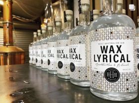 HHH Spirits range of bottles including Single Malt Whisky, Vodka, Miss Myrtle Gin, KLC Gin, Wax Lyri