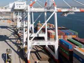 CFFWORLD Transport billboard with company logo and slogan “The Way Forward” displayed on an oran