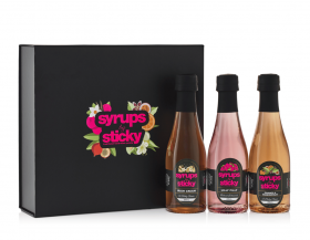 Sticky flavoured syrups range including native botanical syrups and classic flavours, Australian-mad