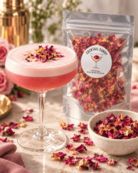 Cocktail Candy range of dehydrated fruit garnishes, cocktail salts and sugars, edible flowers and Cr