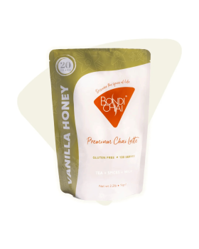 Bondi Chai gift hamper featuring Cinnamon, Vanilla Honey and Ginger N Spice chai latte powders, asso