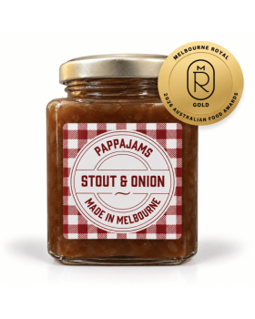 PappaJams Raspberry & Rhubarb, Chilli Mango and Spiced Pineapple and Gin Jam jars displayed with ras