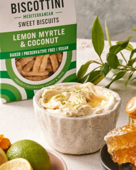 Assorted Continental Tarallini savoury crackers in various flavours arranged on a white table with a