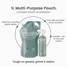 Euclove natural cleaning products range including spray bottles and 5L floor cleaner concentrate dis