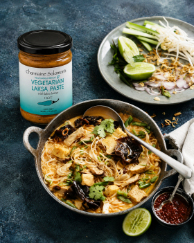 Charmaine Solomon’s Australian-made curry pastes, marinades and spice blends in 250g glass jars, inc