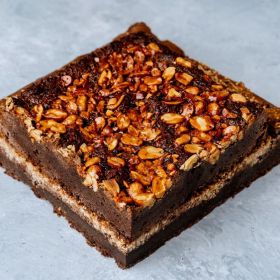 Assorted Brazen Brownies gift box featuring a variety of gourmet flavours, including gluten free opt