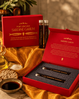 Antarctic Royal Seafood Port Lincoln Sardine Garum and UMARA Sardine Garum Dust, premium Australian