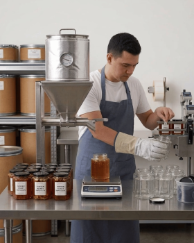 Wholesale food packaging range featuring glass sauce bottles, condiment bottles and PET spice jars f