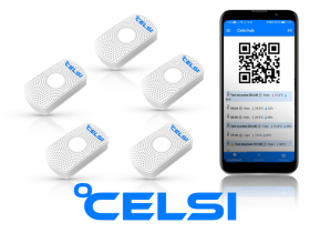 °Celsi 24/7 automated temperature monitoring system installed on a commercial refrigerator for conti