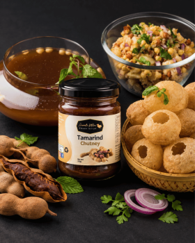 Aromatic Kitchen Mango Chutney, Tamarind Chutney, Lime Pickle, Chilli & Lime Jam and Eggplant Kasund