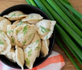 Sam’s Pelmeni wholesale dumplings range featuring beef, pork and beef, lamb, chicken, three meats, a
