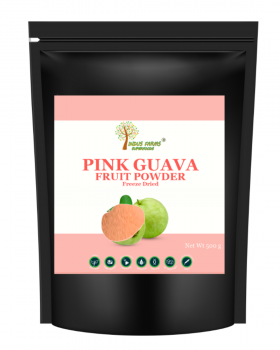 Indus Farms superfood powders with vibrant yellow and red fruit powders surrounded by mango slices a