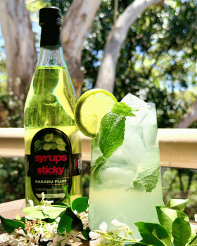 Sticky flavoured syrups range including native botanical syrups and classic flavours, Australian-mad